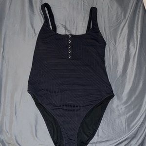 Ribbed One Piece Swimsuit